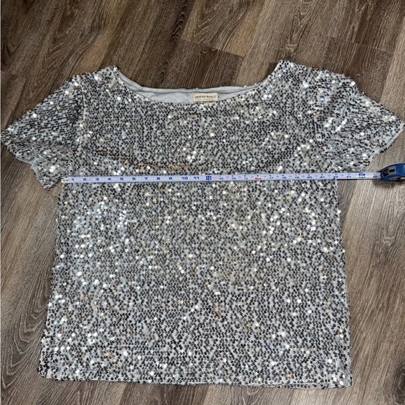 Anna-Kaci Silver Sequin plus size blouse sz:XL - Picture 6 of 6